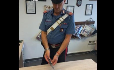 35-year-old man arrested for carrying two knives without reason in Sala Baganza at night