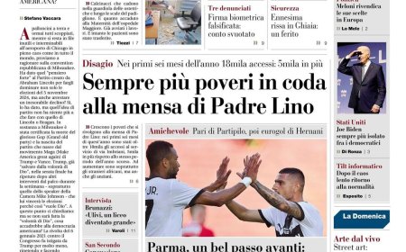 Frontseite der heutigen Gazette: Übersetzung aus dem Italienischen