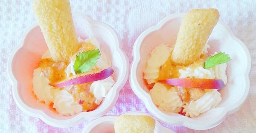 Bicchierini de pêches et mascarpone, un bon dessert estival
