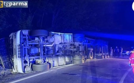 Camion renversé près de Solignano, un blessé – Vidéo
