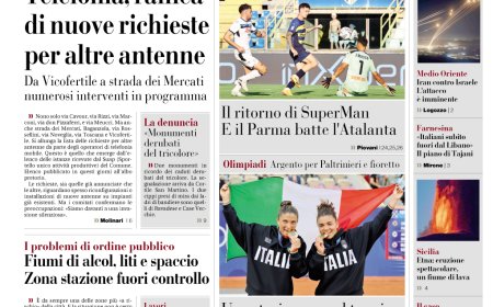 Front page news from Italy: “La prima pagina della Gazzetta di oggi”