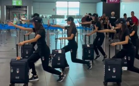 Farfalle tanzen mit Trolleys am Flughafen – Video