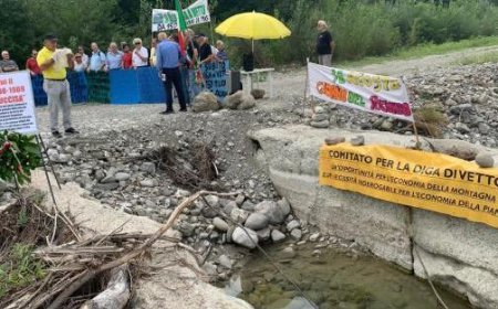 Protest an der Diga di Vetto entlang der Enza: Appell an die politische Welt – Foto