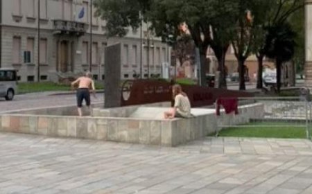 Skater nutzen Brunnen als Skateboard-Track: Polizei greift ein in Salso – Video