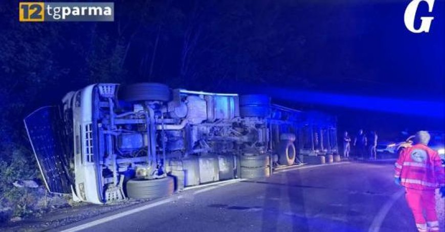 Camion renversé près de Solignano, un blessé – Vidéo