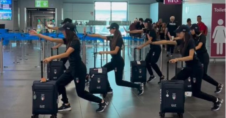 Farfalle tanzen mit Trolleys am Flughafen – Video