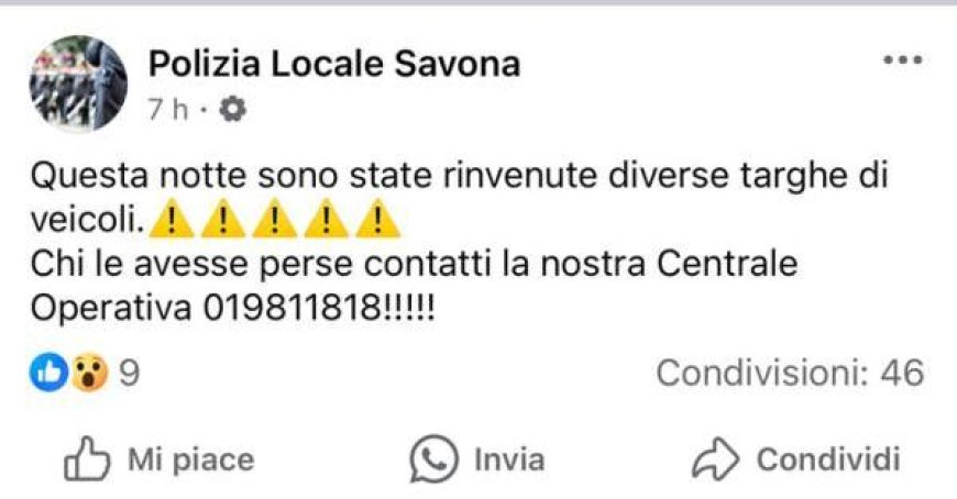 Pluies torrentielles volent les plaques d’immatriculation, la police lance un appel