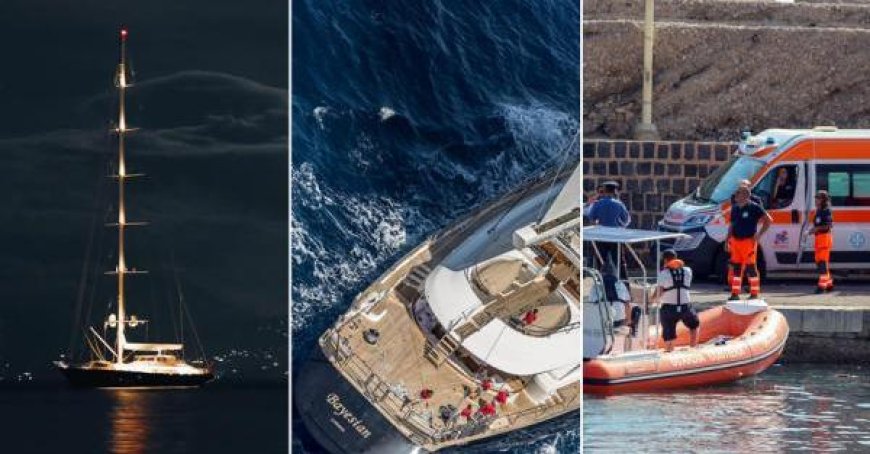 Un Superyacht coule en Sicile : 6 disparus, les plongeurs des pompiers recherchent à 49 mètres de profondeur – Photos