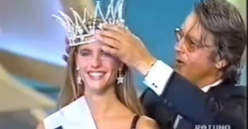 Alain Delon couronne Martina Colombari Miss Italie 1991 : la vidéo en hommage à l’acteur