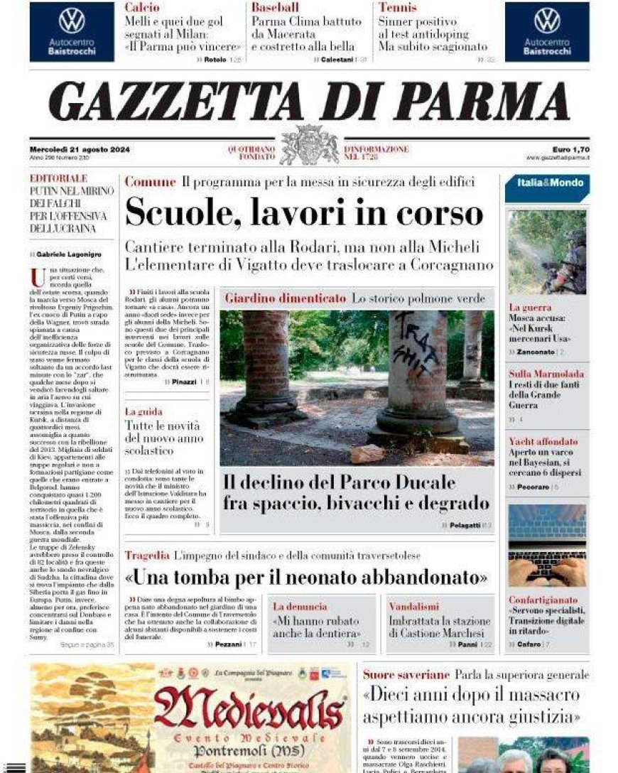 Front page news from the Gazette today.