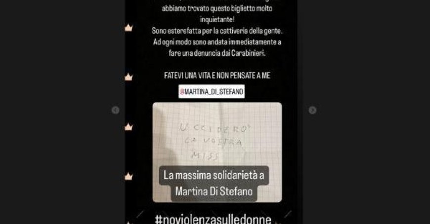 Menaces contre Miss Molise : enquête des carabinieri. Elle répond sur les réseaux sociaux : “Vivez votre vie, ne pensez pas à moi”