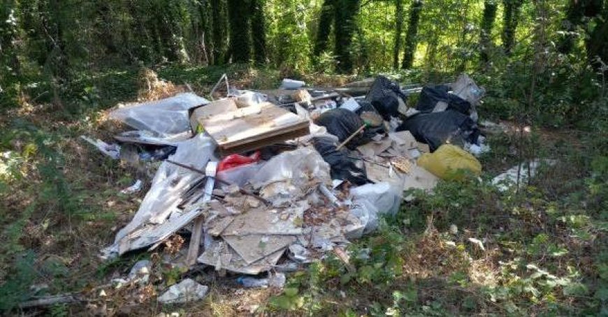 Déchets abandonnés dans la route menant au monument de Tommy
