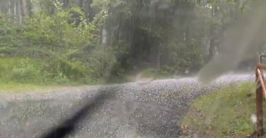 La température à Schia chute de 10 degrés et la grêle arrive – Photos et vidéos