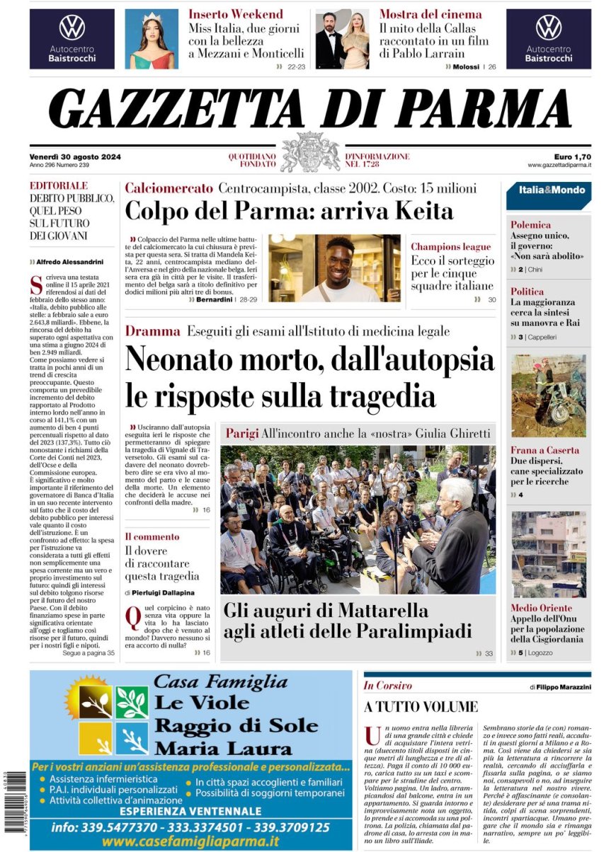 La Une du jour de la Gazette