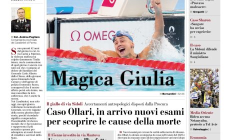 Frontseite der heutigen Gazette: Italienische Schlagzeilen auf Deutsch übersetzt