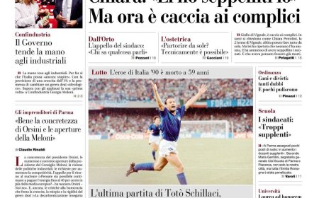 Frontseite der heutigen Gazette: Neues aus Italien