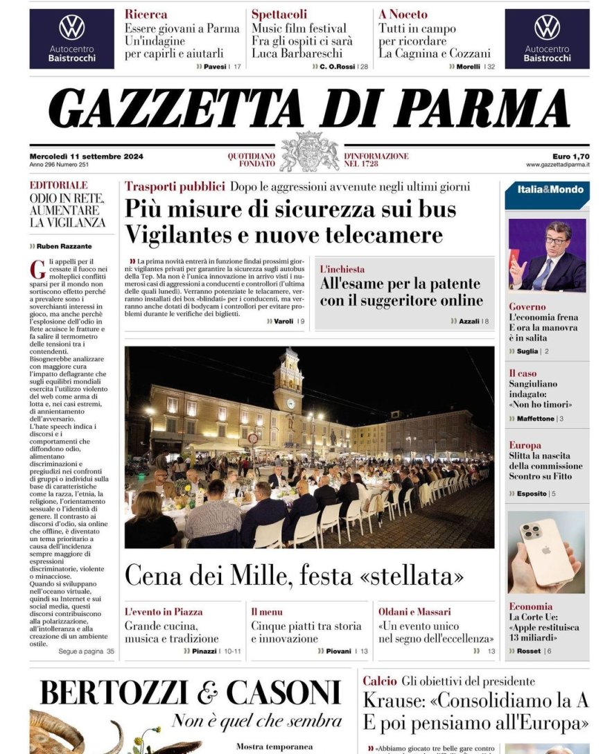 Front page news from today’s Gazette.